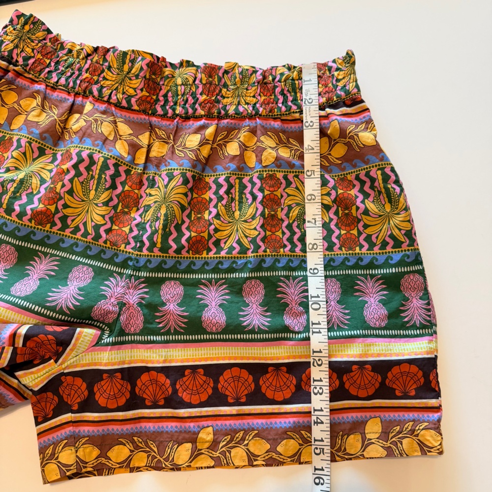 Vero Moda Tropical pineaple print cotton Summer Shorts size L, colorful, NWOT - Picture 9 of 14